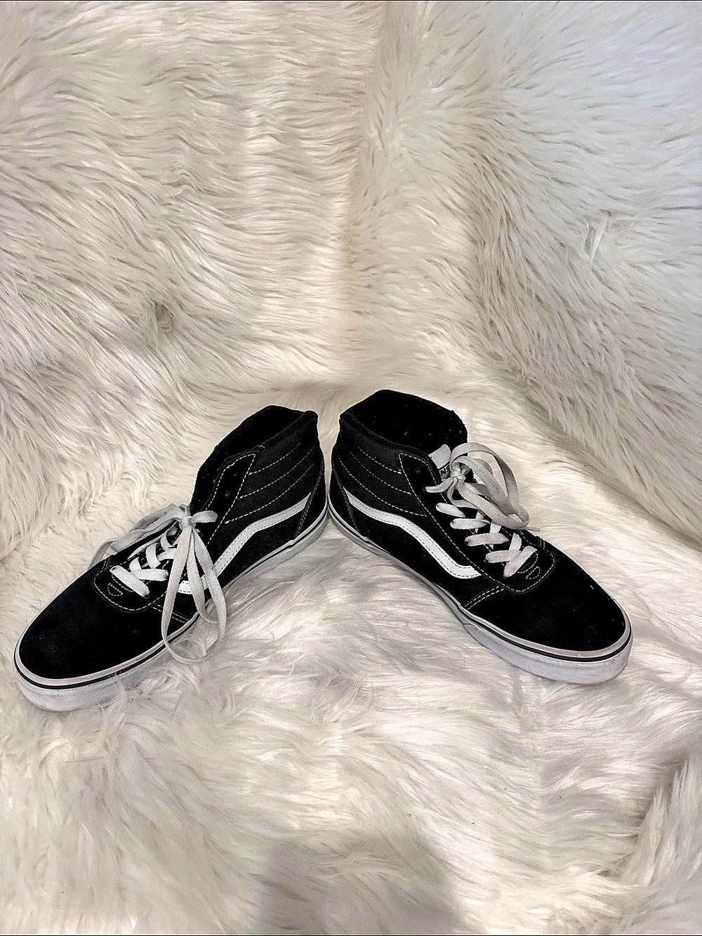 Vans Ward High Top Sneakers Black & White US Youth 6.0 Women’s 7.5